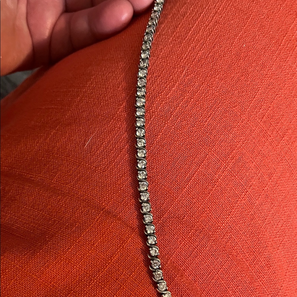 Vintage Sterling Silver 925 CZ Cubic Zirconia Bracelet - Picture 4 of 5